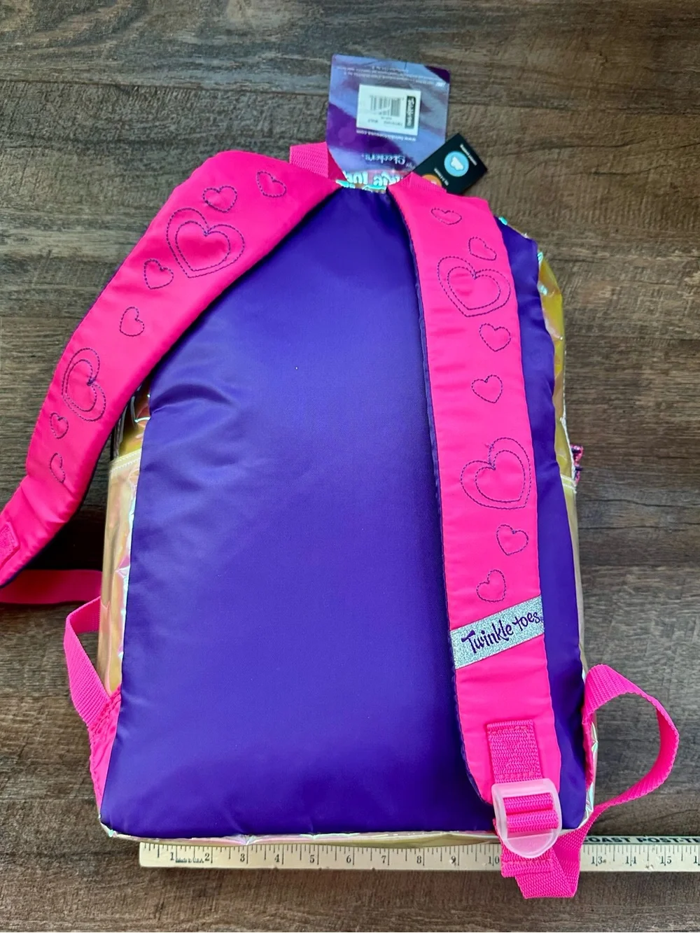 Skechers Twinkle Toes Iridescent Pink & Purple Kids Backpack